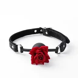 Кляп-кулька для рольових BDSM ігор 'Троянда' Чорний K000744