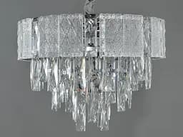 Заворожуюча новинка, срібна кришталева люстра на 5 ламп