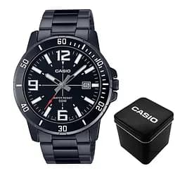 Чоловічий годинник Casio MTP-VD01B-1B Чорний ( AT1141-0116 )