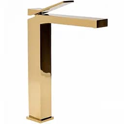 Смеситель для умывальника Rea Duet gold золотой высокий REA-B4415 Золотой