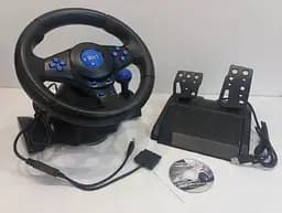 Гоночне кермо Vibration Steering Wheel PS2 PS3 pc USB мультимедійне 3 в 1 - мініатюра 3