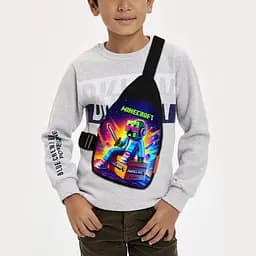 Сумка через плечо детская Minecraft Крипер 29х17 см сумка слинг для мальчика (02109)
