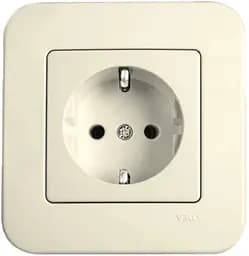 Розетка із заземленням VIKO Rollina кремовий (90421008)