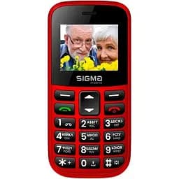 Кнопочный телефон Sigma mobile Comfort 50 Easy (CF115) Type-C красный