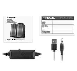 Колонки 2.0 S-135 Black 2 x 5 Вт REAL-EL teh0021040 - мініатюра 7