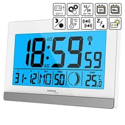 Годинник настільний Technoline WS8056 White/Silver (WS8056), Білий - мініатюра 2