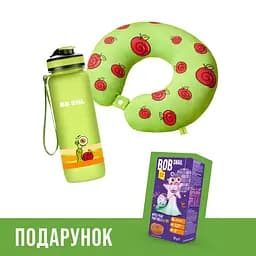Набор путешественника: бутылка для воды BB SNL Little Fruit Lover 650 мл зеленая + мягкая подушка для путешествий BB SNL Тревел Бади зеленая