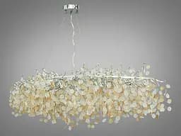 Великолепная новинка, хрустальная люстра удлиненной формы под 14 ламп, хром.
