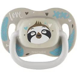 Силіконова симетрична пустушка Canpol babies Exotic Лінивець, сірий, 6-18 міс. (34/921_leni)