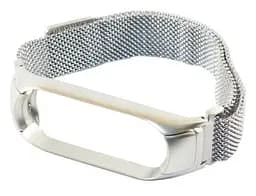Ремешок металлический на магните для Xiaomi Mi Band 5/6 Metal Melanese Loop, серебристый