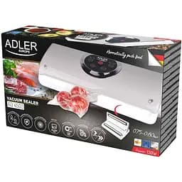 Вакууматор Adler AD 4503 для пакетів,рулонів та контейнерів/130Вт/30см/ел. керування/сірий (AD4503)