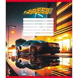 Зошит учнівський "Нічні вогні" Leader 012-520156L-4 в лінію, 12 аркушів