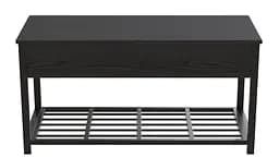 Банкетка с ящиком Дрейк 1 550x1000x400 металл Черный ДСП Сосна Кембра 16мм FRD-103047