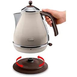 Електрочайник DeLonghi KBOV 2001 beige 1.7 л (00000009922) - мініатюра 5