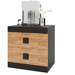 Тумба біля ліжка Еверест Соната 50х38х50 см венге темний + дуб крафт золотий (EVR-2076)