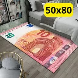 Стильний та зносостійкий килим для дому та офісу "10 EURO" 50х80 KT7001742