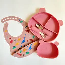 Набір посуду Ведмедики BPR img_e5349 залізні прибори рожевий (дитячий) Blush - мініатюра 1