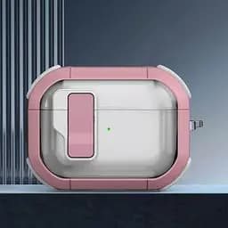 Футляр протиударний Locking Button для навушників Airpods Pro 3 Pink - мініатюра 2