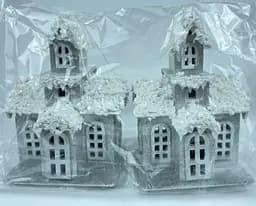 Будиночок декоративний новорічний дерев'яний 6х11х18 см срібло Dashuri 28124303