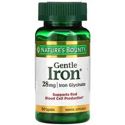 Железо Nature's Bounty Gentle Iron 28 мг 90 капсул