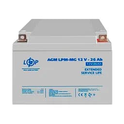 Акумуляторна батарея LogicPower  LPM 12V 26AH (LPM-MG 12 - 26 AH) AGM мультигель - мініатюра 2