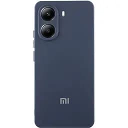 Чохол Silicone Cover Lakshmi Full Camera (AA) with logo для Xiaomi Poco X7 Pro Синій / Midnight Blue