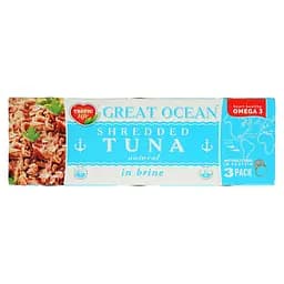 Тунець подрібнений у власному соку Great Ocean 240 г (3х80 г)