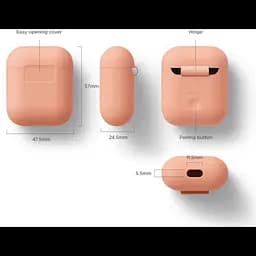 Чохол Elago Silicone Peach для AirPods персиковий (EAPSC-PE) - мініатюра 4