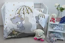 Комплект постільної білизни в ліжечко Tag Tekstil Umbrella begie для немовлят Парасолька (беж)