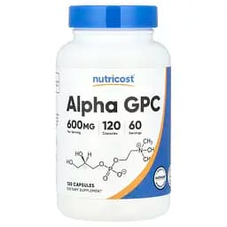 Альфа-гліцерилфосфорилхолін Nutricost Alpha GPC 600 мг 120 капсул