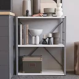 Етажерка 3/60 Ferrum-decor Серії Коннект 73x60x28 сірий ДСП Білий 16мм (FRD-104266)