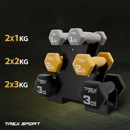 Набір фітнес гантелей TREX Sport TX-V120VS з підставкою 12кг - мініатюра 2