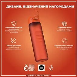 Пляшка для води ION8 1000 мл (ЕКО пляшка) BPA Free Hearty Orange (I8RF1000HORG) - мініатюра 4
