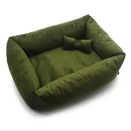 Лежак для собак та котів Zoo-hunt Бліц прямокутний хакі №2 50х70х21 см