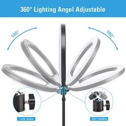Тримач з кільцевим освітленням Bluetooth 12" YQ-320b light set (Kit1) 170cm Stand, USB Powered - мініатюра 6