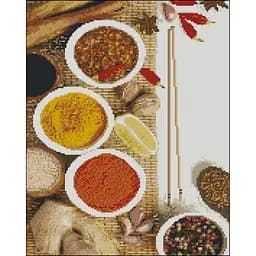 Алмазная мозаика Strateg ПРЕМИУМ Восточный стол без подрамника размером 40х50 см (ZAV4050-19)