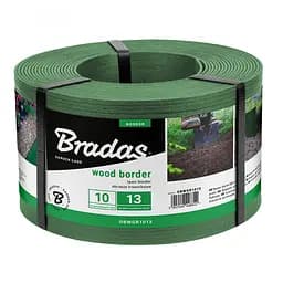 Бордюр рівний газонний Bradas WOOD BORDER 130 мм х 2,8 мм х 10 м зелений OBWGR1013