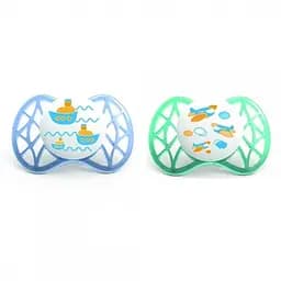 Силиконовая ортодонтическая пустышка Nuvita Air, 0-3 мес., 2 шт. (NV7060Boy)