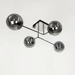 Современная потолочная люстра в хроме на 4 графитовых плафона Ст. 2693/4 (новый) CH+GR | Line F