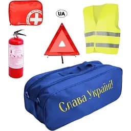 Набір автомобіліста Poputchik Євростандарт Слава Україні 01-205-IS синя сумка