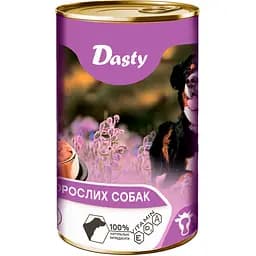 Влажный корм для собак Dasty с говядиной 1240 г
