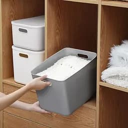 Комплект XXL: ящик для зберігання МВМ My Home FH-14 XXL 360х257х240 мм та кришка FH-16 сірий (FH-14/FH-16 GRAY) - мініатюра 7