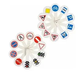 Віяло Дорожні знаки, 20 знаків, 2 шт. в упаковці