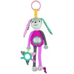 М'яка іграшка з брязкальцем Canpol babies Довгі вушка, рожевий (68/061 Рожевий)