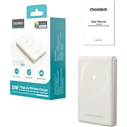 Зовнішній акумулятор Choetech B739-WH 10000mAh 20W White [123964] - мініатюра 4