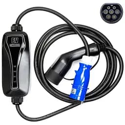 Зарядное устройство HiSmart для электромобилей Type 2-CEE, 6-32A, 7.2кВт, 1 фазный, 5м