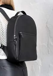 Кожаный рюкзак Groove M черный