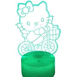 Світильник нічник 3D Hello kity, RGB 16 кольорів, USB