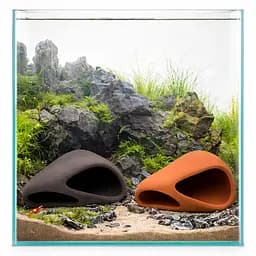 Декорація Hobby Wave Cave 1 red 12x12x5,5 см - керамічне укриття для риб і креветок в акваріумі (41657) - мініатюра 4