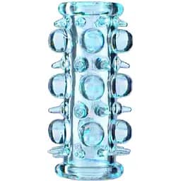 Насадка на пенис Boss Series Stretchy Sleeve 7 см голубой